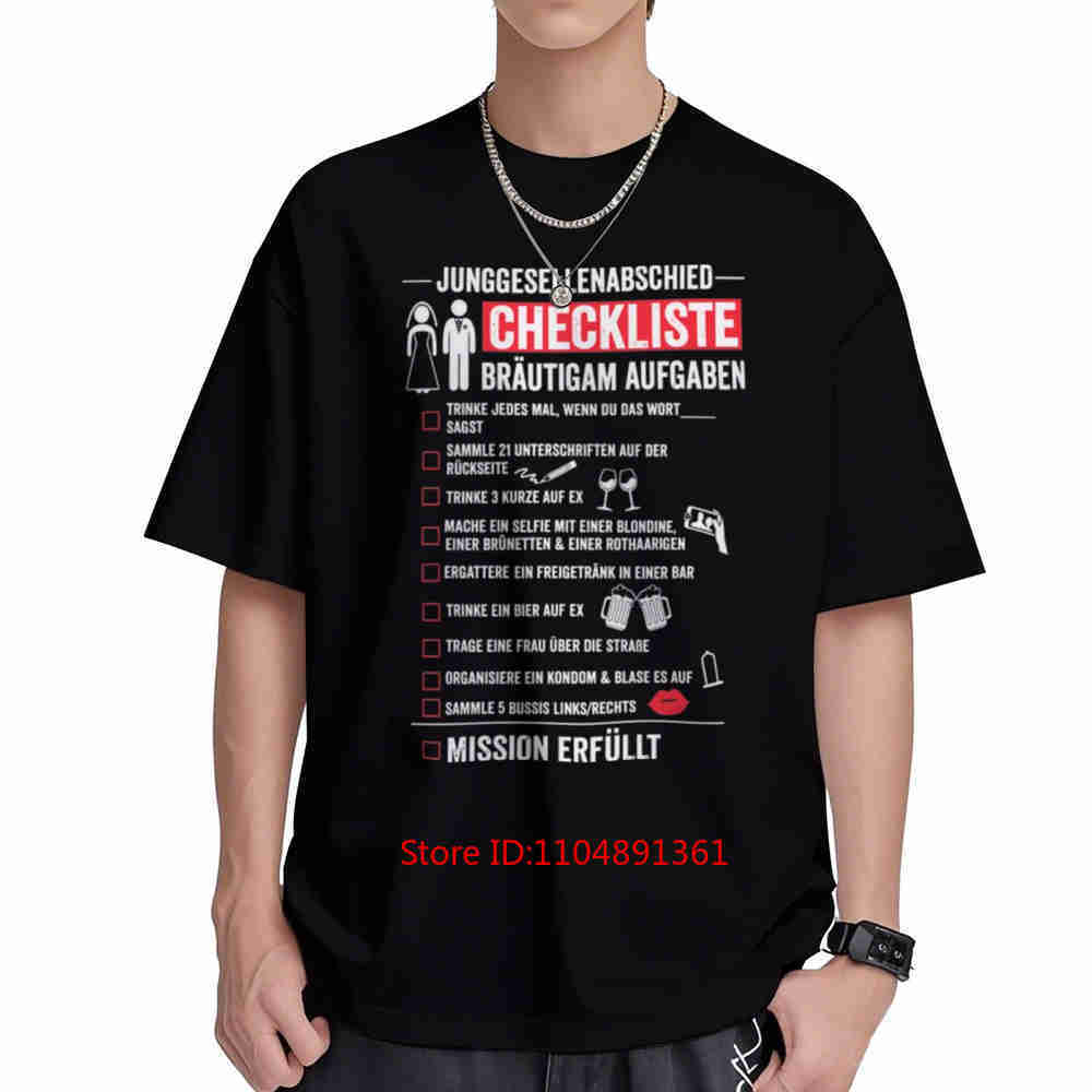 Men'S Grooming Checklist - T-shirt a maniche corte in 100%