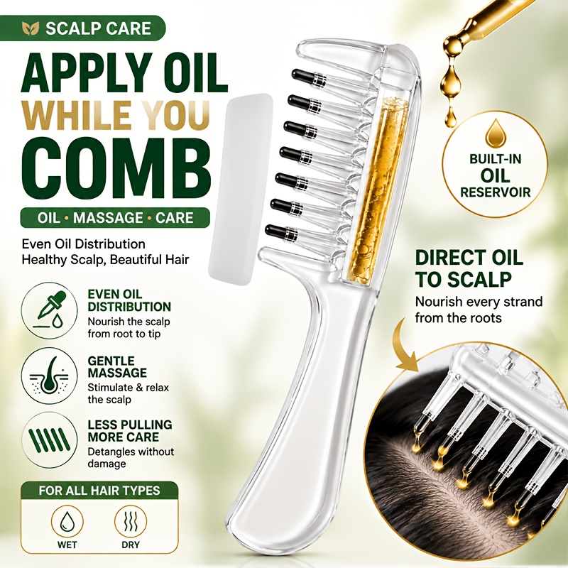Men'S Grooming Oil - Pettine Applicatore di Olio per Cuoio