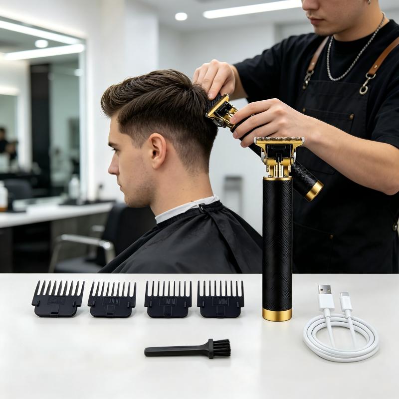 Men'S Grooming Scissors - Tagliacapelli Elettrico Senza Fili con Texture,
