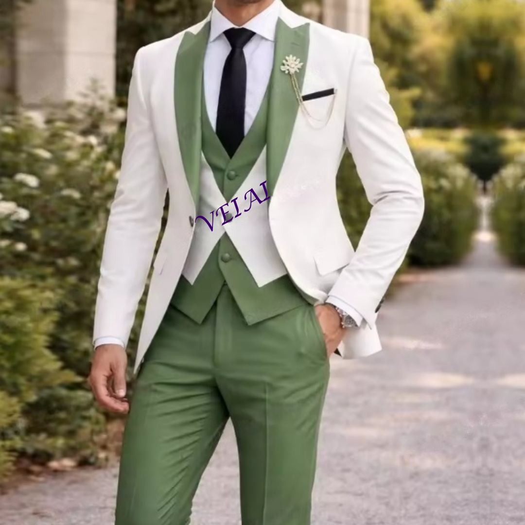 Men'S Grooming Daily - Abito da uomo formale personalizzato bianco