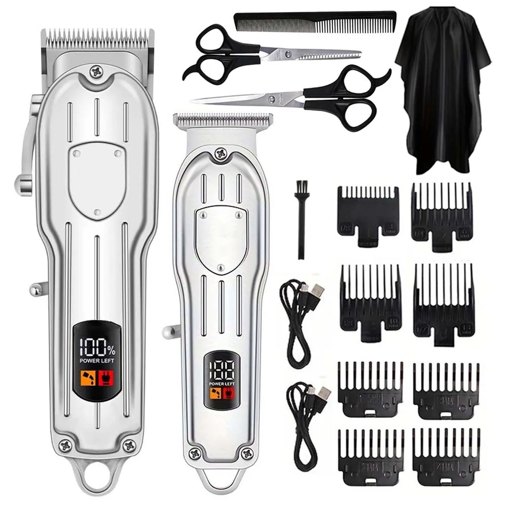 Men'S Grooming Scissors - Tagliacapelli Elettrico con Display Digitale, Multifunzionale,