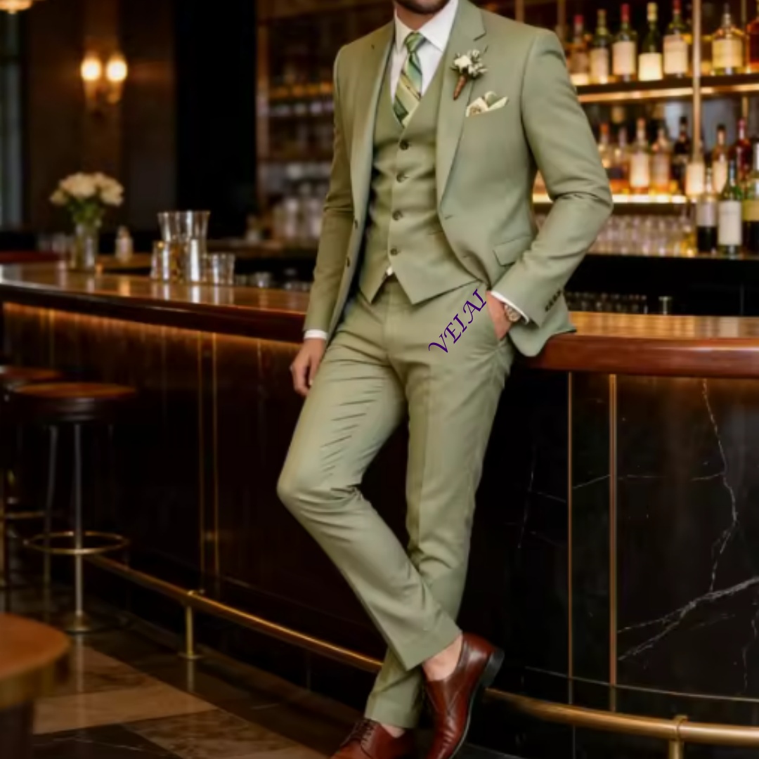 Men'S Grooming Daily - Abito da Uomo Personalizzato Verde Militare,