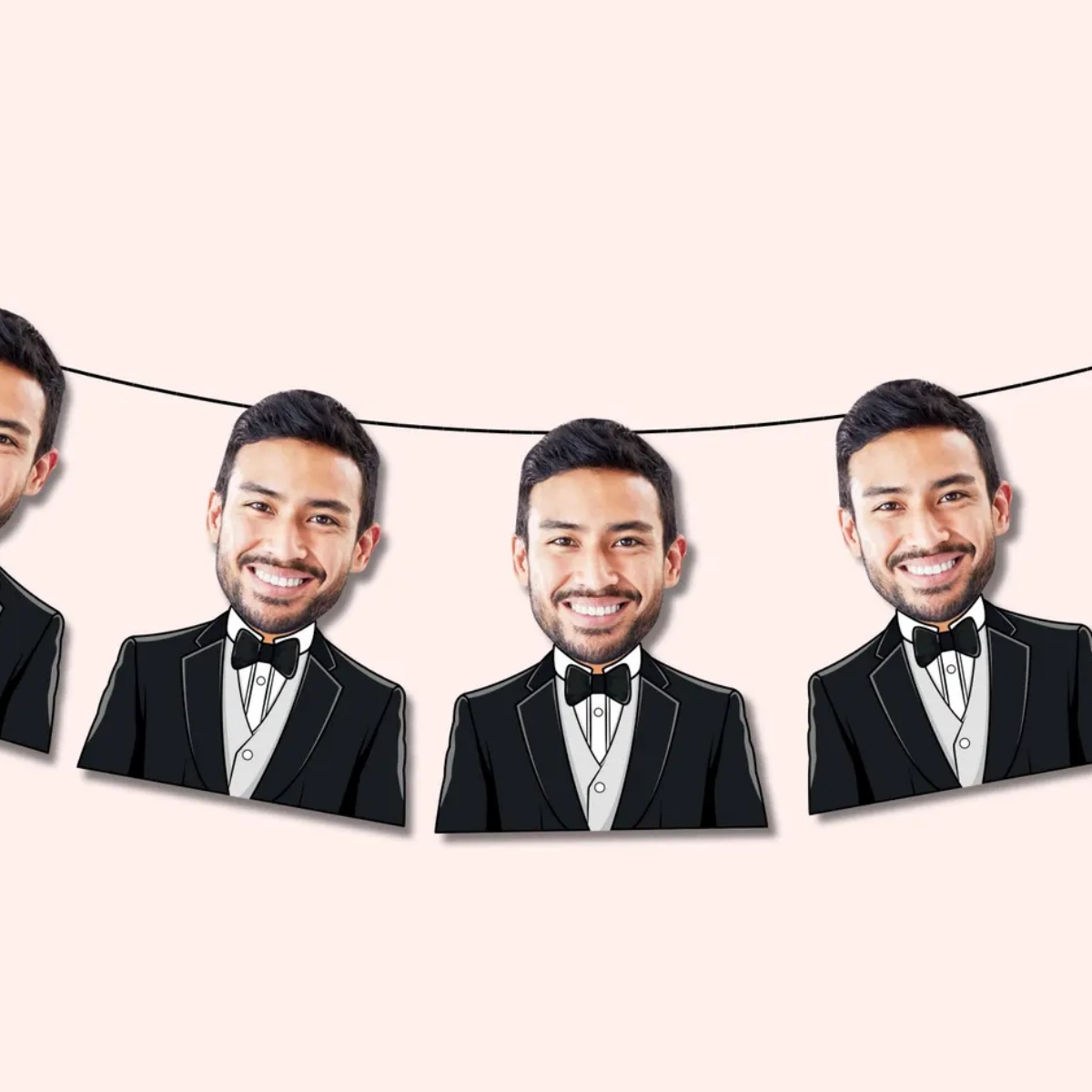 Men'S Grooming House - Banner con il volto dello sposo