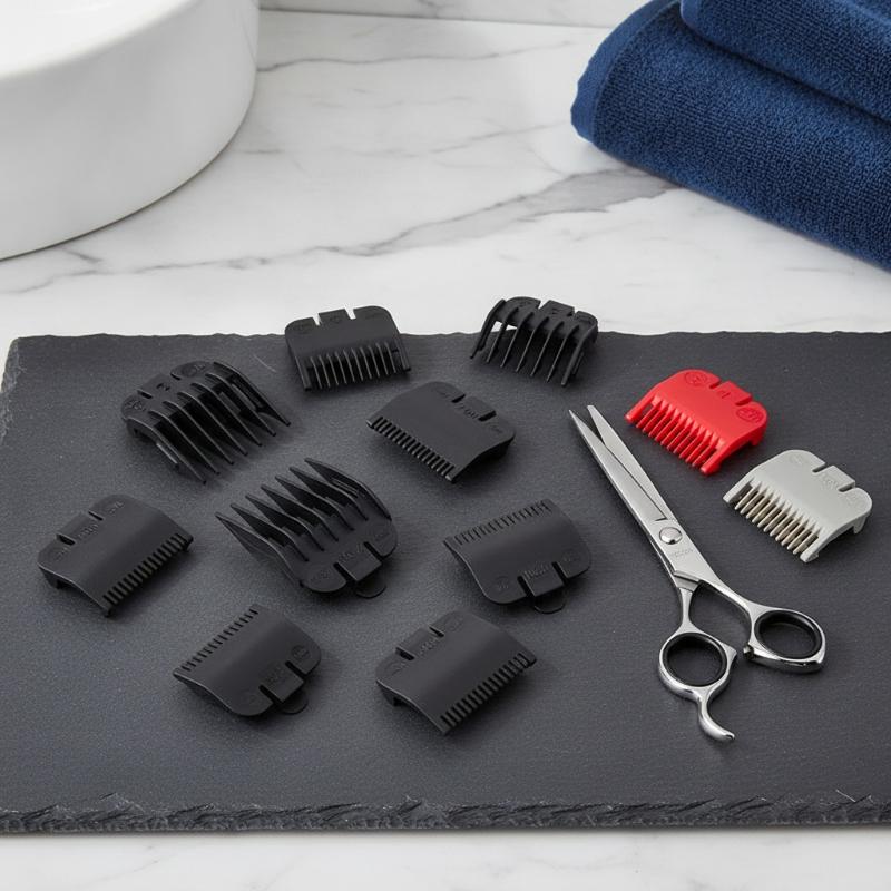 Men'S Grooming Scissors - Set di Pettini Guida per Tosatrice,
