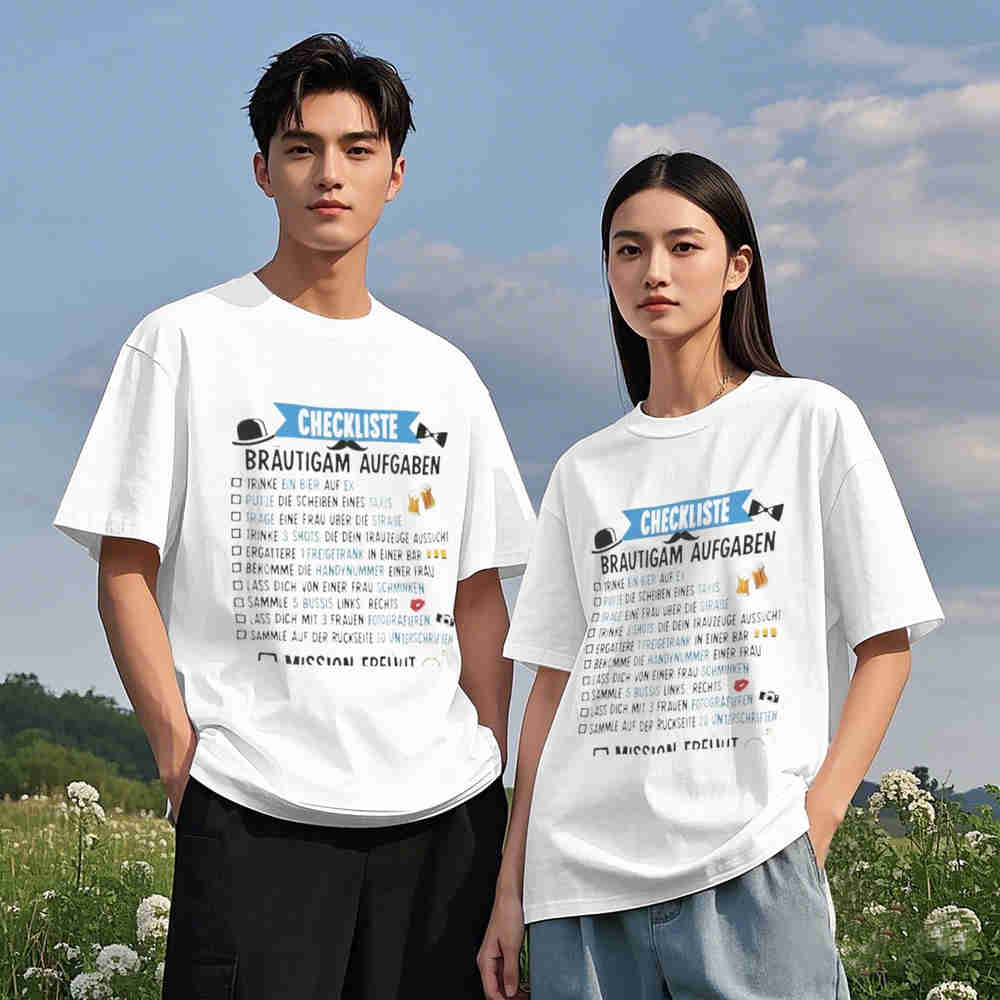 T-shirt da Sposo con Lista di  - Men'S Grooming Checklist recensione e prezzo