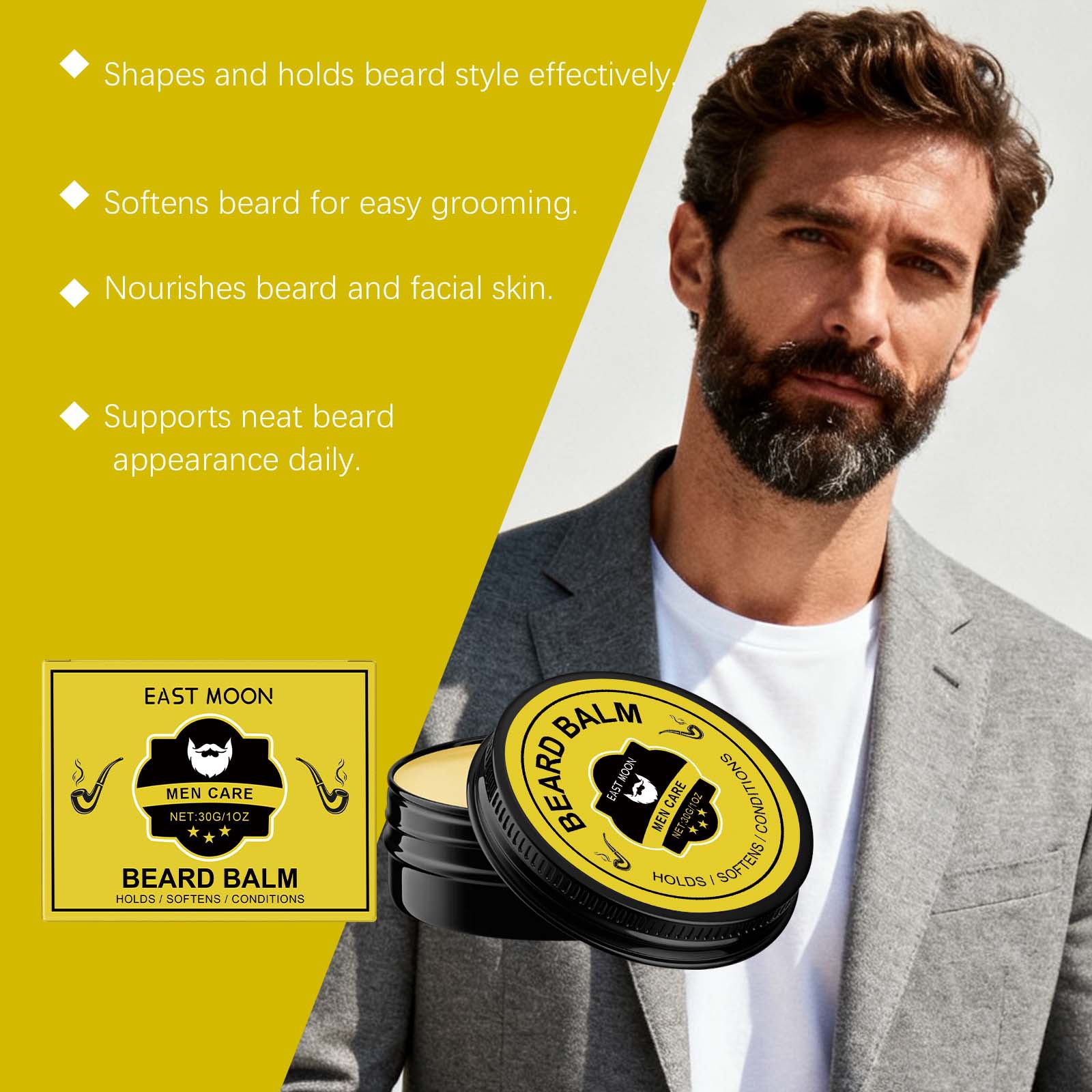 East Moon Uomo Balsamo per la  - Men'S Grooming Wax recensione e prezzo